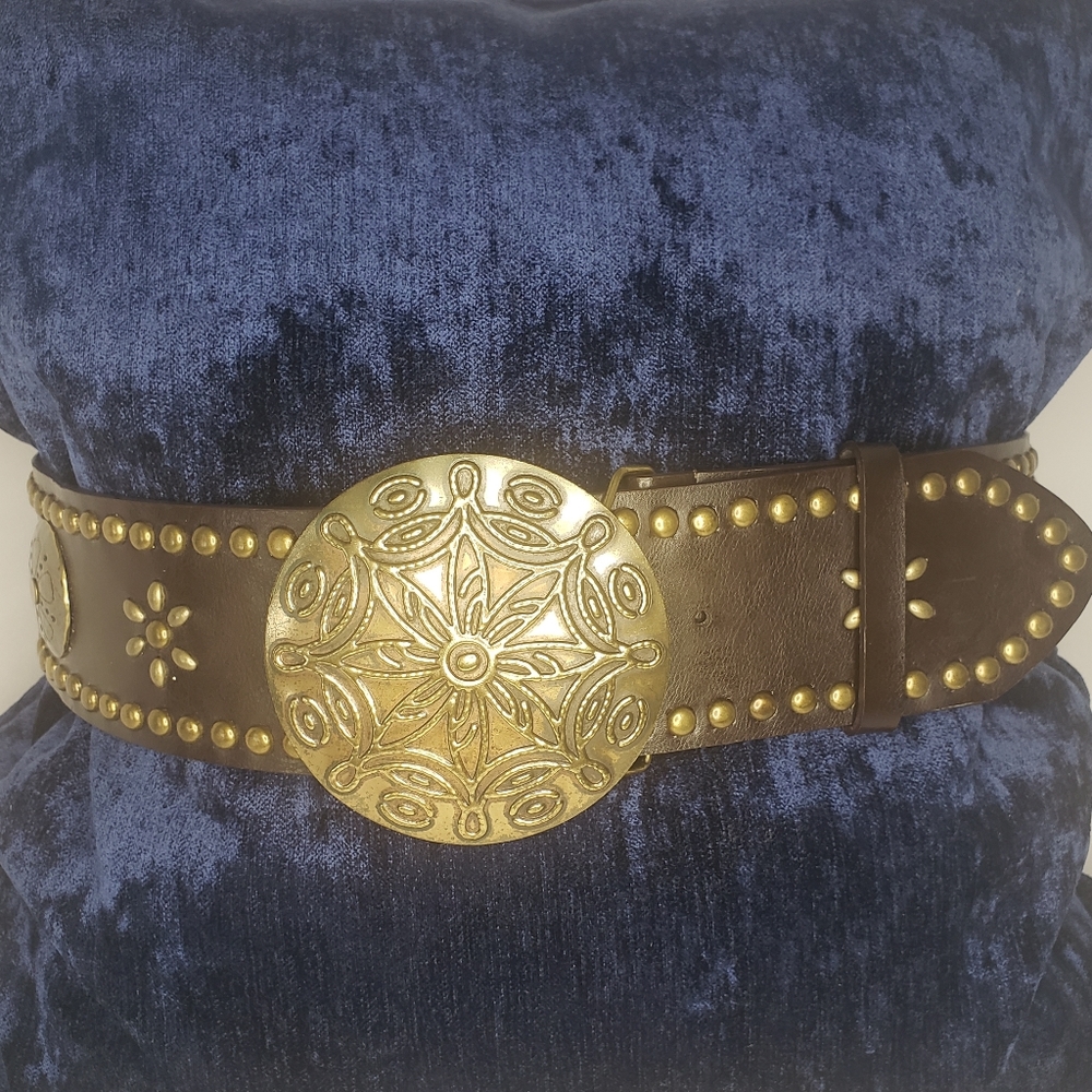 Another Line brown leather belt